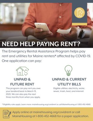 MaineHousing COVID rent relief